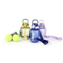 Inde Botella de Agua Sport 600 ml con Colgador, 8.9 x 17.3 x 9.5 cm (12 Unidades)