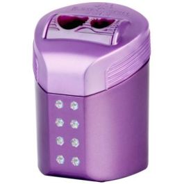 Faber-Castell Sacapuntas Doble Roll-On Sparkle - Sostenible, Recargable, para Lápices Estándar y Jumbo, Cuchillas Alemanas