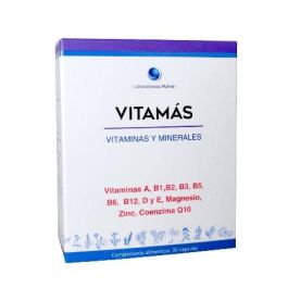 MAHEN Vitamas Multivitamínico 30 cápsulas. Energía y reducción de fatiga. Con vitaminas B6, Magnesio y L-Metionina Precio: 16.9500001. SKU: B126AEM45M