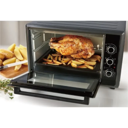 Brandt FC35MUB Mini Horno - 35 L, 1500 W, Parrilla 750 W, Asador, Multifunción con Calor Ventilador, Termostato 240°C