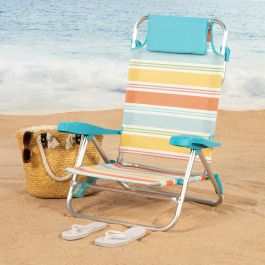 Silla de Playa Aktive Multicolor 48 x 90 x 60 cm (2 Unidades) Silla de Playa Aktive Multicolor 48 x 90 x 60 cm (2 Unidades)