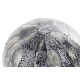 DKD Home Decor Bola Decoracion Colonial Beige Gris Oscuro Hueso Nacar 12 x 12 x 12 cm (4 Unidades)