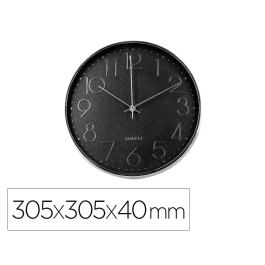 Q-connect Reloj de Pared Analógico Plateado Silencioso 305x305x40mm Precio: 18.8276. SKU: B122K77LRH