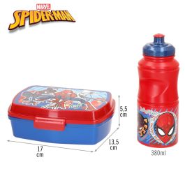 Portameriendas con Accesorios Spider-Man Plástico 380 ml 17 x 5,5 x 13,5 cm (6 Unidades)
