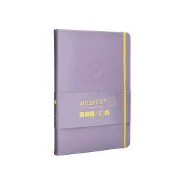 Antartik Cuaderno A5 Tapa Dura Hojas Cuadriculadas Morado y Amarillo 100 Hojas 80gr FSC