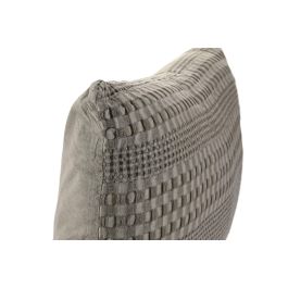 DKD Home Decor 2 c25 Cojín Boho Gris de Polyester 40x70 cm con Cremallera, 650gr Lavado a la Piedra (Pack de 2)