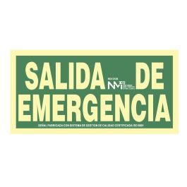 Normaluz Cartel de evacuación "Salida de emergencia" PVC 1mm Clase A 30x15cm