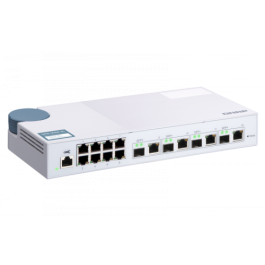 QNAP QSW-M408-4C Switch Gestionado L2 Gigabit Ethernet (10/100/1000) Blanco con 8 Puertos RJ-45 y 4 Puertos SFP