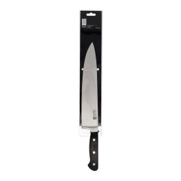 Quid Professional Cuchillo Chef Inox Chef Black Acero Inoxidable 25 cm Pack 6 Unidades Negro con Mango Ergonómico Soft Touch y Extra Resistente
