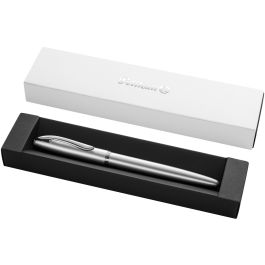 Pelikan P36 Jazz Noble Elegance – Pluma Estilográfica Plata, Plumín Acero Inoxidable, Tinta Azul, Carga Cartucho