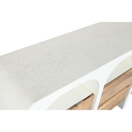 DKD Home Decor Buffet Mediterráneo de Madera Reciclada y Mango Blanco Natural 161x40x82 cm con 2 Cajones y 2 Puertas