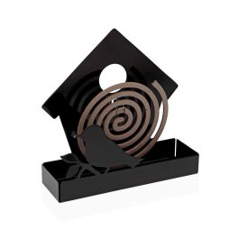 Soporte para espirales antimosquitos Versa Negro Metal 5 x 17 x 17 cm Pájaro Soporte para espirales antimosquitos Versa Negro Metal 5 x 17 x 17 cm Pájaro