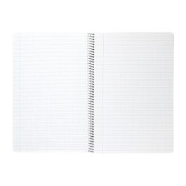 Liderpapel Cuaderno espiral folio pautaguia 80h 75gr cuadro pautado 3mm con margen color violeta