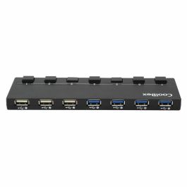 Hub USB CoolBox HUBCOO356A Negro 90 W