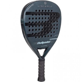 Bullpadel PAD ICON 25 Pala de Pádel Juan Martín Díaz Icon 2025 Negra - para Adulto Experto de Ataque, Carbono 12k Multieva
