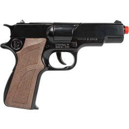 Gonher 17x12 Pistola de Juguete Metálica de Policía, Capacidad 8 Tiros, Réplica Realista para Niños +3 Años