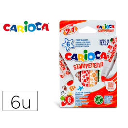 Carioca Rotulador Stamperello Caja 6 Unidades Colores Surtidos Punta Gruesa