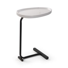 Mesa Auxiliar Nela Versa Efecto Mármol Blanco 30x60x45 cm