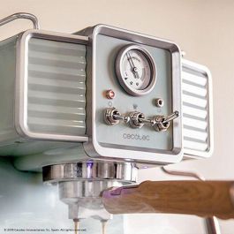 Cecotec Power Espresso 20 Tradizionale Máquina Espresso y Cappuccino, Thermoblock, 20 Bares, Manómetro PressurePro, Vaporizador, 1.5L