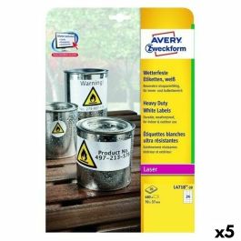 Etiquetas para Impresora Avery L4718 20 Hojas 99,1 x 139 mm (5 Unidades) Etiquetas para Impresora Avery L4718 20 Hojas 99,1 x 139 mm (5 Unidades)