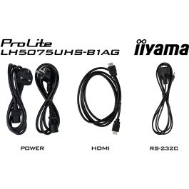 iiyama LH5075UHS-B1AG Pantalla LCD UHD 50" (125.7cm) 4K Ultra HD para Señalización Digital 24/7 con WiFi Android 11