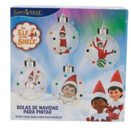 CYP BRANDS The Elf On The Shelf - Bolas de Navidad para Pintar y Decorar con 6 Rotuladores y Gemas - 4 Bolas - +3 Años Precio: 9.5000004. SKU: B1BGXRBCYK