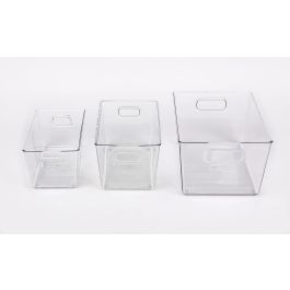 Dem Cesta Multiusos Transparente 23.5 x 13.3 x 11.5 cm (18 Unidades)