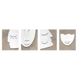 DKD Home Decor Cuadro Beige Blanco Estilo Escandi Lienzo Yeso Cara Abstracto 3 x 50 x 40 cm (4 Unidades) Precio: 60.5. SKU: B186RVK4J2