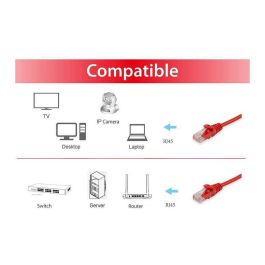Equip Cable de Red U/UTP Cat6 Latiguillo RJ45 - 26 AWG, Conectores Chapados en Oro, RoHS