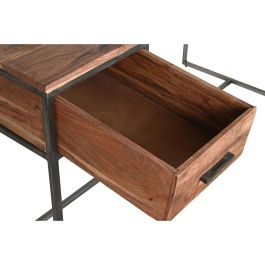 DKD Home Decor Escritorio Home Office Natural Negro 150 x 60 x 77 cm