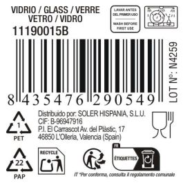 La Mediterranea Vaso Canberra 310 cc, 8.5x9.3 cm (48 Unidades)