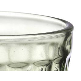 Vivalto Copa Diamante Verde 330 ml - Vaso de vidrio con base de 7.5 cm - 8.8x16.5x8.8 cm (24 Unidades)
