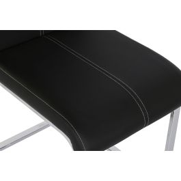 DKD Home Decor Silla de Comedor Moderna | Negro | Materiales: Metal, PU | Dimensiones: 59 cm (Ancho) x 45 cm (Profundo) x 102 cm (Alto)