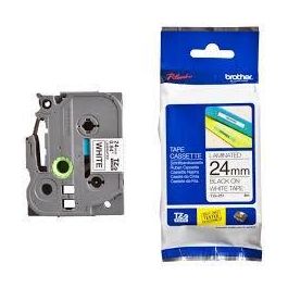 Brother Cinta Laminada TZe 24 mm Negro sobre Blanco, Duradera, Resistente a la Abrasión, Agua y Temperatura para Rotuladoras P-touch Precio: 22.99. SKU: B1C7SLRJ2J