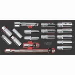 KS TOOLS 713.1026 Módulo de Vasos Largos y Accesorios - 1/2 Pulgada - 17 Piezas Precio: 111.7900003. SKU: B12SPFDTN2