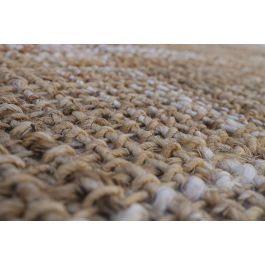 DKD Home Decor Alfombra de Suelo Estilo Boho de Yute Natural 2200 gsm con Base Antideslizante. 300 x 200 cm.