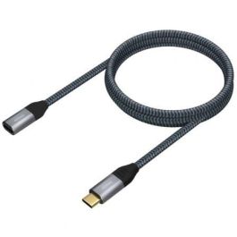 AISENS - CABLE USB 3.2 GEN2x2 ALUMINIO 20GBPS 5A 100W, TIPO USB-C/M-USB-C/H, GRIS, 1.0M