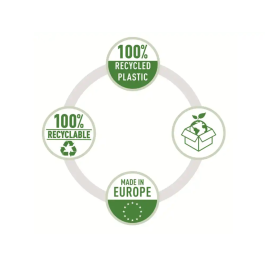 Esselte Carpeta Dossier Uñero DIN A4 Polipropileno Reciclado 100 mc Piel de Naranja Transparente Caja de