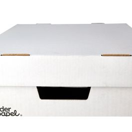 Cajon Contenedor Liderpapel Carton Automatico Para 3 Cajasarchivo Definitivo Folio - 4 Archivadores A-Z 387x333x260 mm 5 unidades