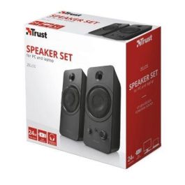 ALTAVOCES 2.0 TRUST ZELOS - 24W (12W RMS) - DISEÑO METÁLICO - CONTROL DE VOLUMEN Y CONEX. AURICULARES - ALIMENTACIÓN USB