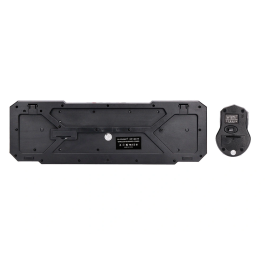 Q-connect Set Teclado y Ratón Inalámbrico Compatible Windows Color Negro