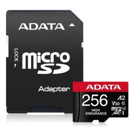ADATA 256GB microSDXC High Endurance UHS-I U3 V30 A2 100/80MB/s - Ideal para Grabación Continua 4K/8K, Dashcams y Vigilancia - Impermeable