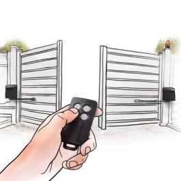 SCS Sentinel OpenGate 2 Kit Motorización Puerta Batiente 24V Articulada hasta 5m 500kg con 2 Mandos, Fotocélulas y Luz LED