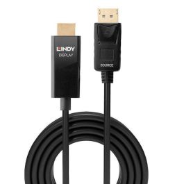 Lindy 2m Cable Activo DisplayPort a HDMI 4K@60Hz HDR con Chipset Integrado para PC, Portátiles y Gráficas DisplayPort, Alta Compatibilidad