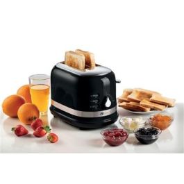 Ariete 149/02 Tostador Moderna 2 Ranuras Negro con Pinzas y 3 Funciones