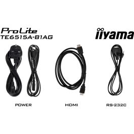 IIYAMA TE6515A-B1AG Panel Interactivo 65" IPS 4K Ultra HD Táctil 3840x2160 con USB-C y WiFi 6