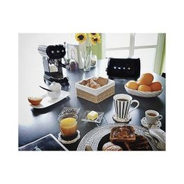 Smeg TSF01BLEU Toaster 2 Ranuras Compacto Estilo 50s Negro Brillo Alto