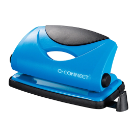 Q-connect Taladrador kf02153 Azul, Capacidad 10 Hojas, Abertura 1 mm