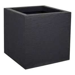 EDA PLASTIQUE Caja de flores Graphit Up cuadrada, 21 L, 29.5x29.5x29.5 cm, Gris antracita, Anti UV, Uso interior/exterior, Fabricada en Francia EDA PLASTIQUE Caja de flores Graphit Up cuadrada, 21 L, 29.5x29.5x29.5 cm, Gris antracita, Anti UV, Uso interior/exterior, Fabricada en Francia