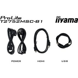 iiyama ProLite T2752MSC-B1 Monitor Táctil 27" FHD IPS 1920x1080 Negro 5ms 60Hz HDMI DP USB Altavoces